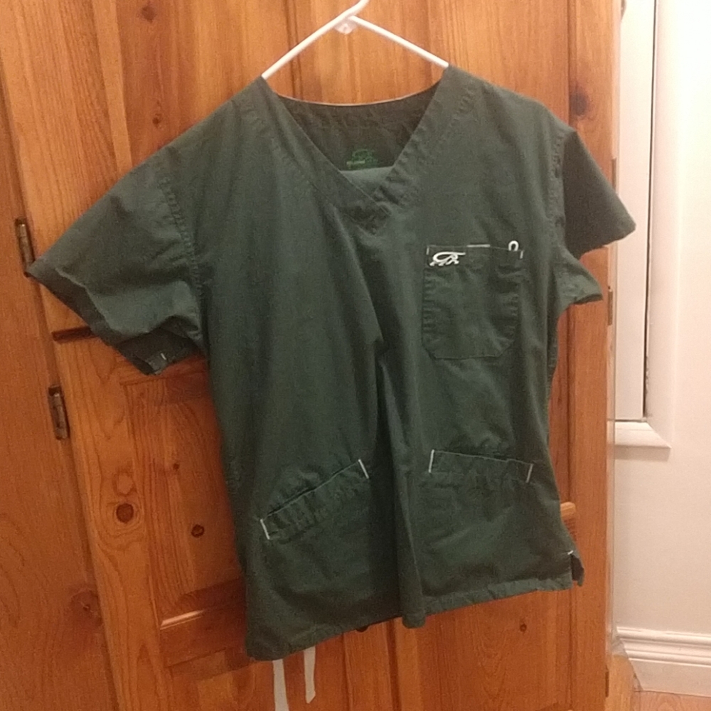 Olive green scrub set